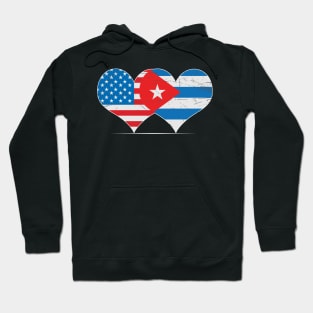 Half American Cuban Flag Hoodie